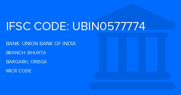 Union Bank Of India (UBI) Bhukta Branch IFSC Code