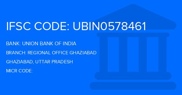 Union Bank Of India (UBI) Regional Office Ghaziabad Branch IFSC Code