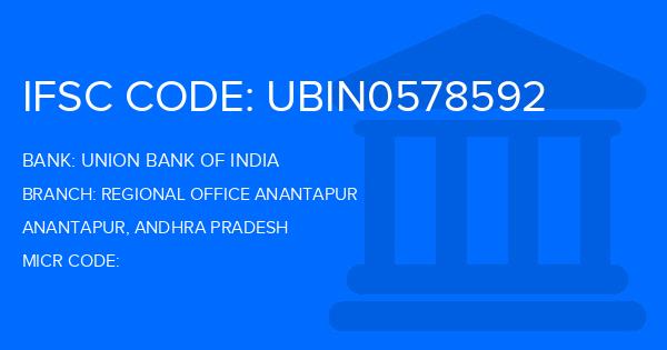 Union Bank Of India (UBI) Regional Office Anantapur Branch IFSC Code
