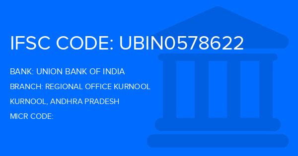 Union Bank Of India (UBI) Regional Office Kurnool Branch IFSC Code