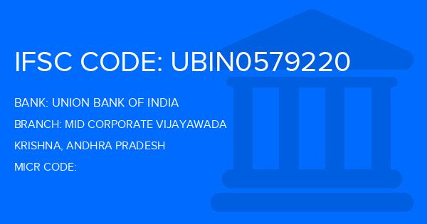 Union Bank Of India (UBI) Mid Corporate Vijayawada Branch IFSC Code