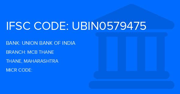 Union Bank Of India (UBI) Mcb Thane Branch IFSC Code