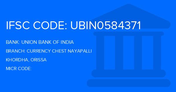 Union Bank Of India (UBI) Currency Chest Nayapalli Branch IFSC Code