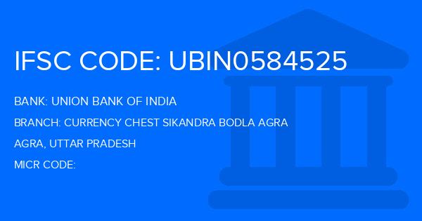 Union Bank Of India (UBI) Currency Chest Sikandra Bodla Agra Branch IFSC Code
