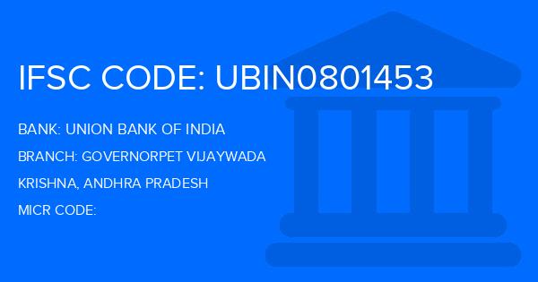 Union Bank Of India (UBI) Governorpet Vijaywada Branch IFSC Code