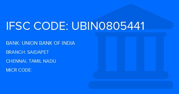 Union Bank Of India (UBI) Saidapet Branch IFSC Code
