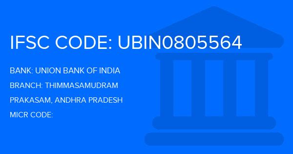 Union Bank Of India (UBI) Thimmasamudram Branch IFSC Code