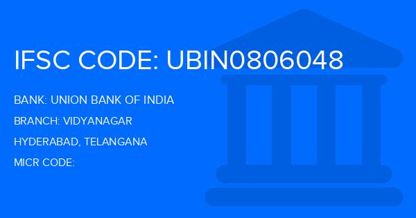 Union Bank Of India (UBI) Vidyanagar Branch IFSC Code