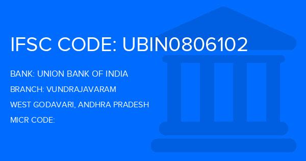 Union Bank Of India (UBI) Vundrajavaram Branch IFSC Code