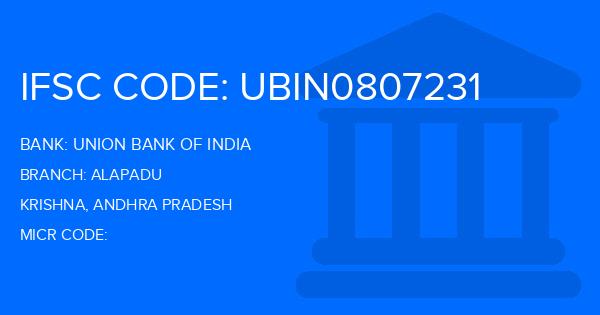 Union Bank Of India (UBI) Alapadu Branch IFSC Code