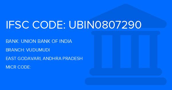 Union Bank Of India (UBI) Vudumudi Branch IFSC Code