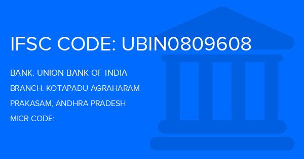 Union Bank Of India (UBI) Kotapadu Agraharam Branch IFSC Code