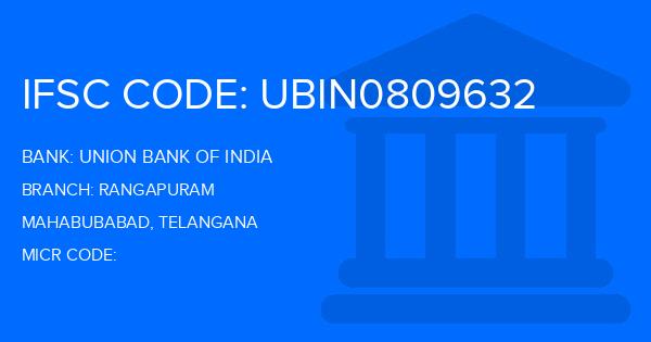 Union Bank Of India (UBI) Rangapuram Branch IFSC Code