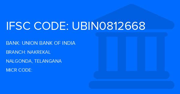 Union Bank Of India (UBI) Nakrekal Branch IFSC Code