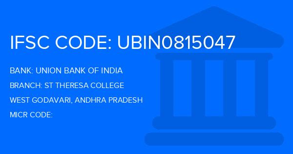 Union Bank Of India (UBI) St Theresa College Branch IFSC Code