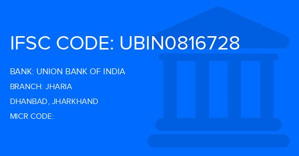 Union Bank Of India (UBI) Jharia Branch IFSC Code