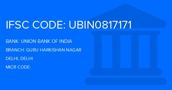 Union Bank Of India (UBI) Guru Harkishan Nagar Branch IFSC Code