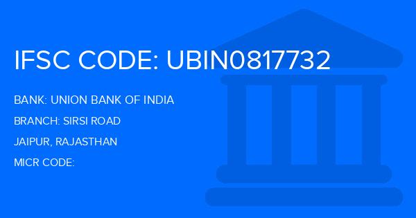 Union Bank Of India (UBI) Sirsi Road Branch IFSC Code