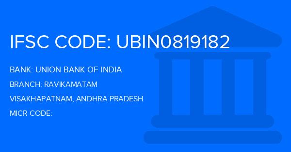Union Bank Of India (UBI) Ravikamatam Branch IFSC Code