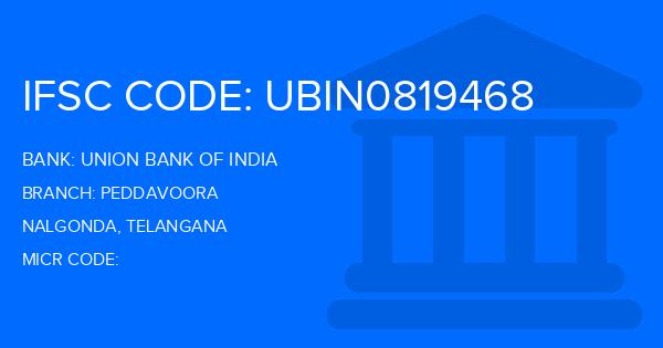 Union Bank Of India (UBI) Peddavoora Branch IFSC Code