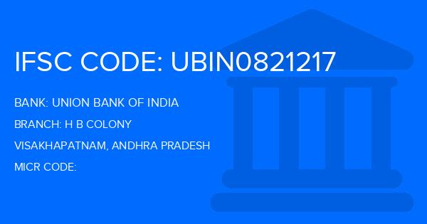 Union Bank Of India (UBI) H B Colony Branch IFSC Code