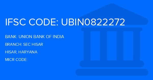 Union Bank Of India (UBI) Sec Hisar Branch IFSC Code