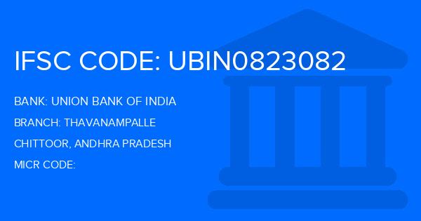 Union Bank Of India (UBI) Thavanampalle Branch IFSC Code