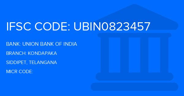 Union Bank Of India (UBI) Kondapaka Branch IFSC Code
