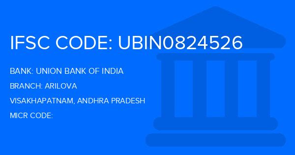 Union Bank Of India (UBI) Arilova Branch IFSC Code