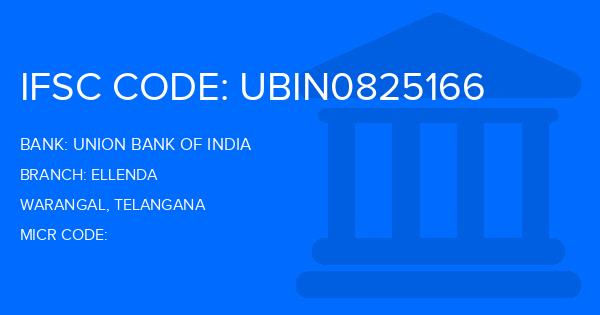 Union Bank Of India (UBI) Ellenda Branch IFSC Code