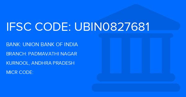 Union Bank Of India (UBI) Padmavathi Nagar Branch IFSC Code