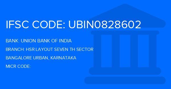 Union Bank Of India (UBI) Hsr Layout Seven Th Sector Branch IFSC Code