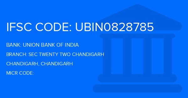 Union Bank Of India (UBI) Sec Twenty Two Chandigarh Branch IFSC Code
