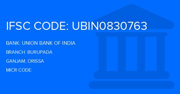 Union Bank Of India (UBI) Burupada Branch IFSC Code