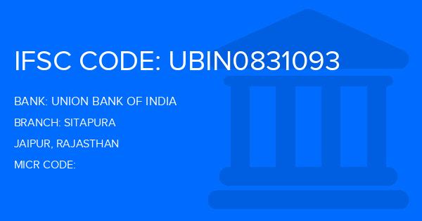Union Bank Of India (UBI) Sitapura Branch IFSC Code