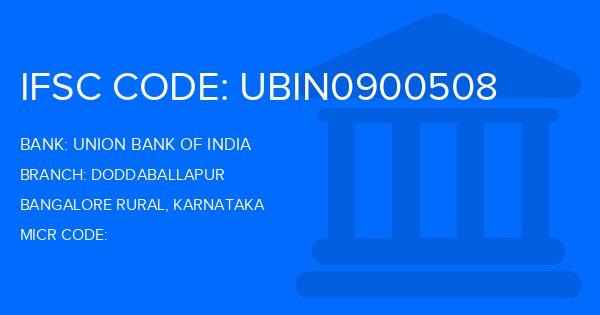 Union Bank Of India (UBI) Doddaballapur Branch IFSC Code