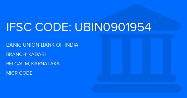 Union Bank Of India (UBI) Kadabi Branch IFSC Code