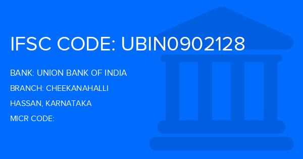 Union Bank Of India (UBI) Cheekanahalli Branch IFSC Code