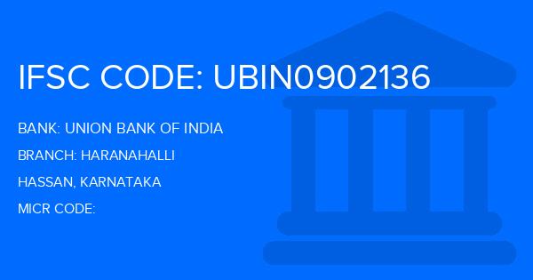 Union Bank Of India (UBI) Haranahalli Branch IFSC Code