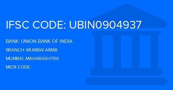 Union Bank Of India (UBI) Mumbai Armb Branch IFSC Code