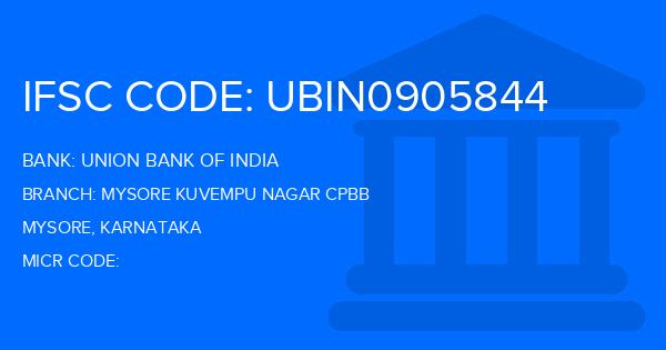 Union Bank Of India (UBI) Mysore Kuvempu Nagar Cpbb Branch IFSC Code
