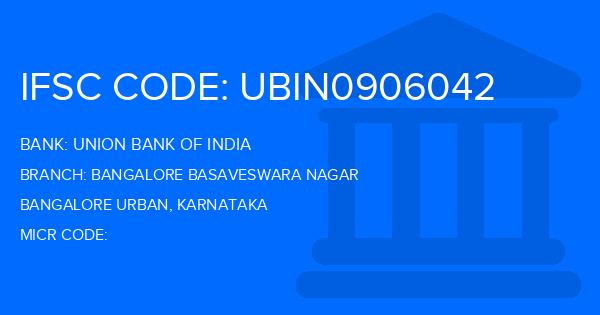 Union Bank Of India (UBI) Bangalore Basaveswara Nagar Branch IFSC Code
