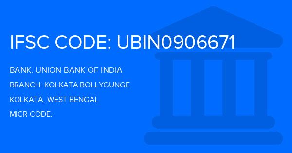 Union Bank Of India (UBI) Kolkata Bollygunge Branch IFSC Code