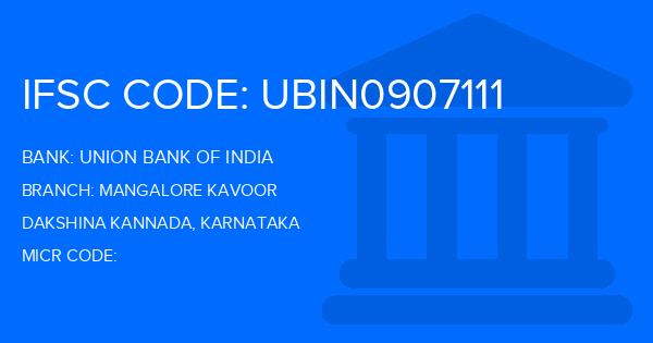 Union Bank Of India (UBI) Mangalore Kavoor Branch IFSC Code