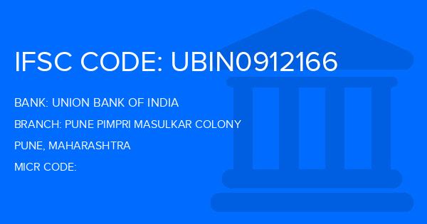 Union Bank Of India (UBI) Pune Pimpri Masulkar Colony Branch IFSC Code