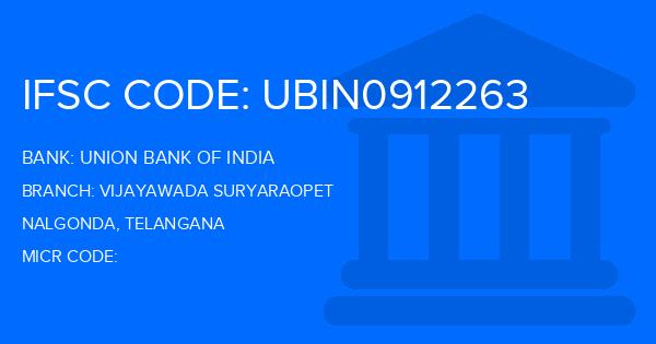Union Bank Of India (UBI) Vijayawada Suryaraopet Branch IFSC Code