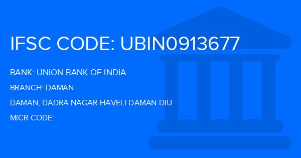 Union Bank Of India (UBI) Daman Branch IFSC Code