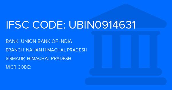 Union Bank Of India (UBI) Nahan Himachal Pradesh Branch IFSC Code