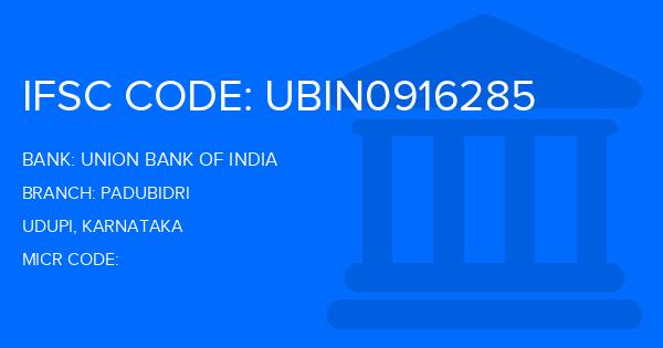 Union Bank Of India (UBI) Padubidri Branch IFSC Code