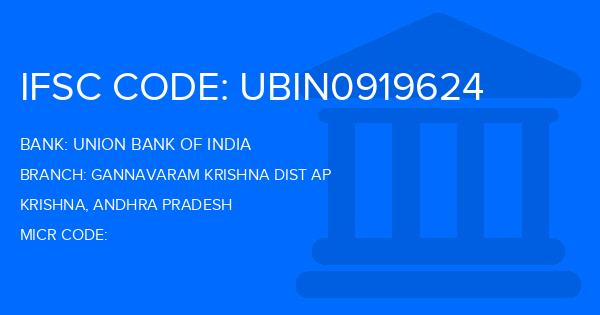 Union Bank Of India (UBI) Gannavaram Krishna Dist Ap Branch IFSC Code
